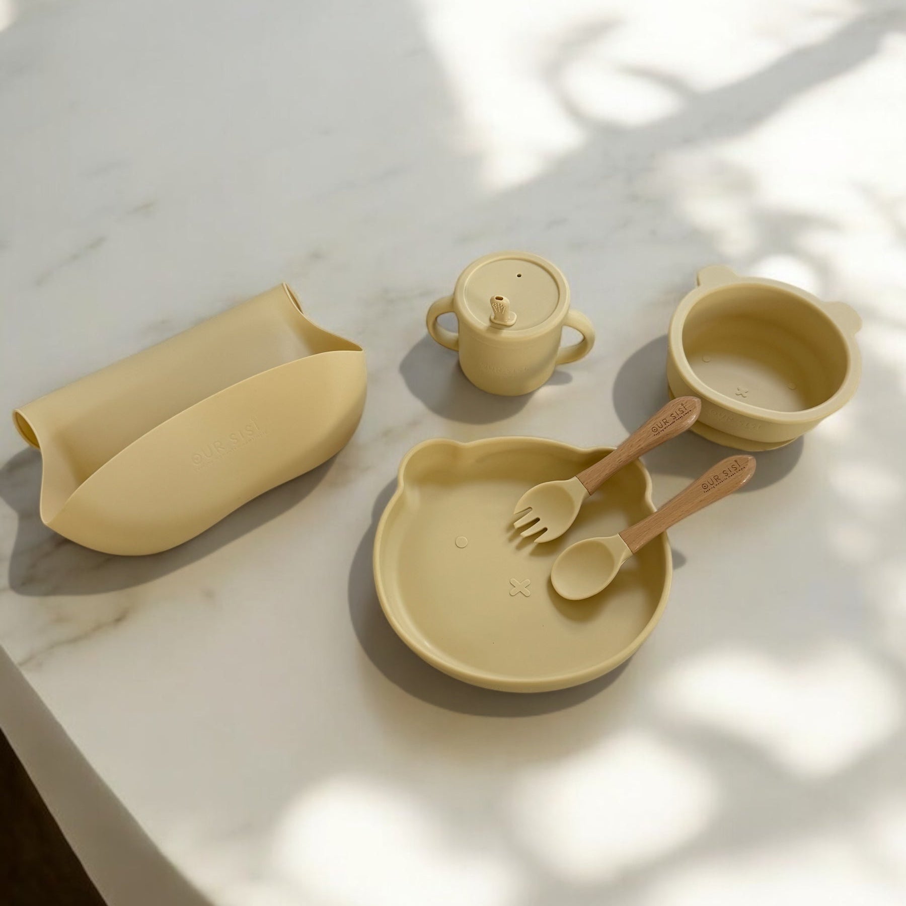 6 Piece Set Silicone Baby Tableware